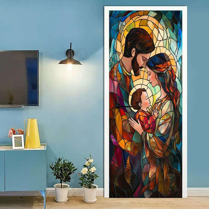 1pc 95.0x214.88cm Jesus Christian Themed Stickers