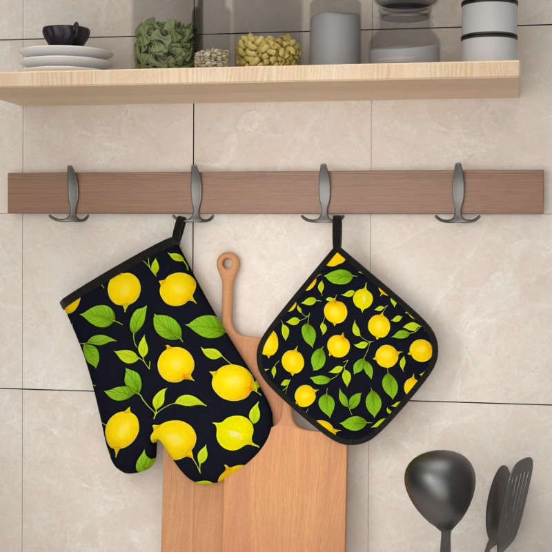 2pcs 26.92x17.02 cm Heat Resistant Oven Mitts And Potholders