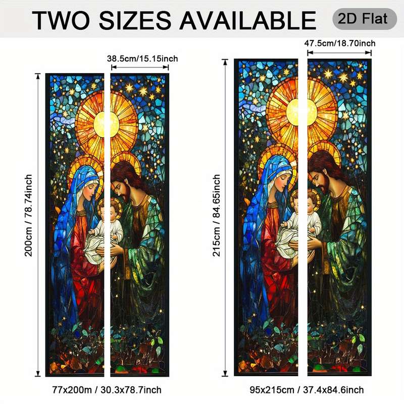 1pc 30.3x78.7 inches   77x200 cm   Jesus Christian Themed Stickers