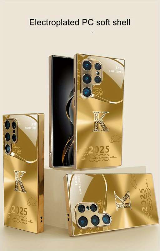 1pc Golden For Samsung Galaxy A52 Phone Cases