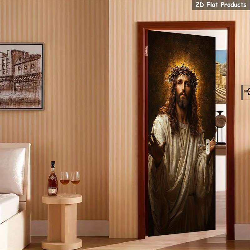 1pc 95.0x214.88cm Jesus Christian Themed Stickers