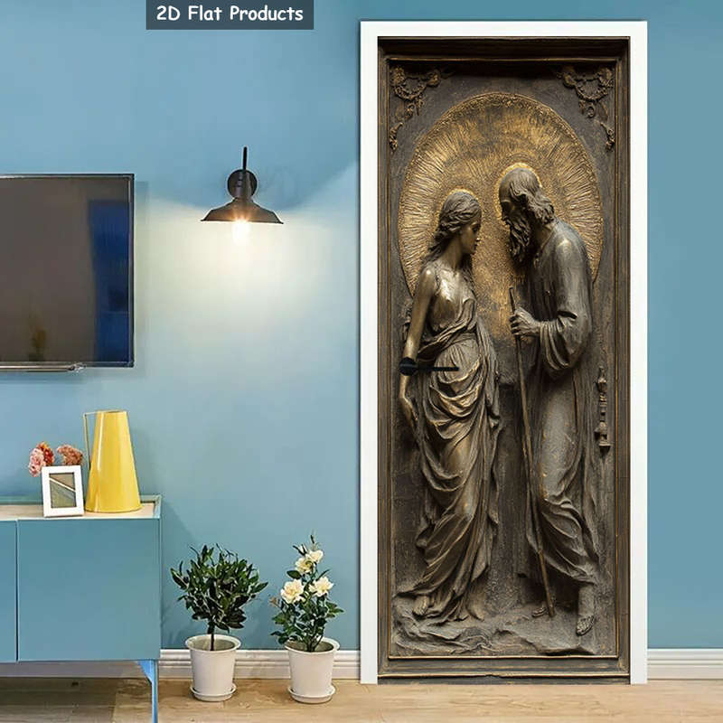 1pc 95.0x214.88cm Jesus Christian Themed Stickers