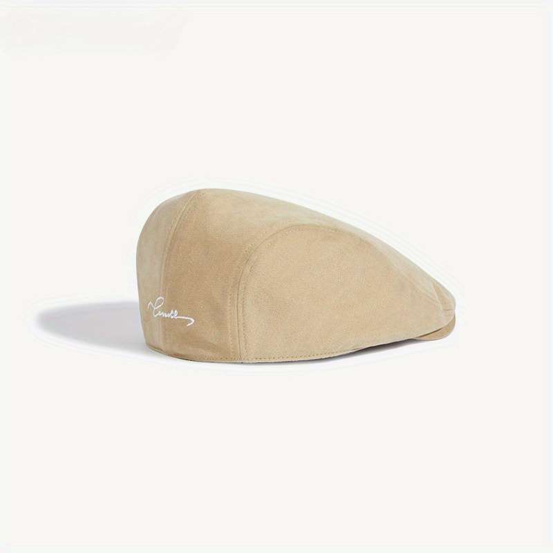1pc Men's Retro Beret Cap Reversible Vintage Newsboy Hat Spring Autumn Fashion Accessory Gray