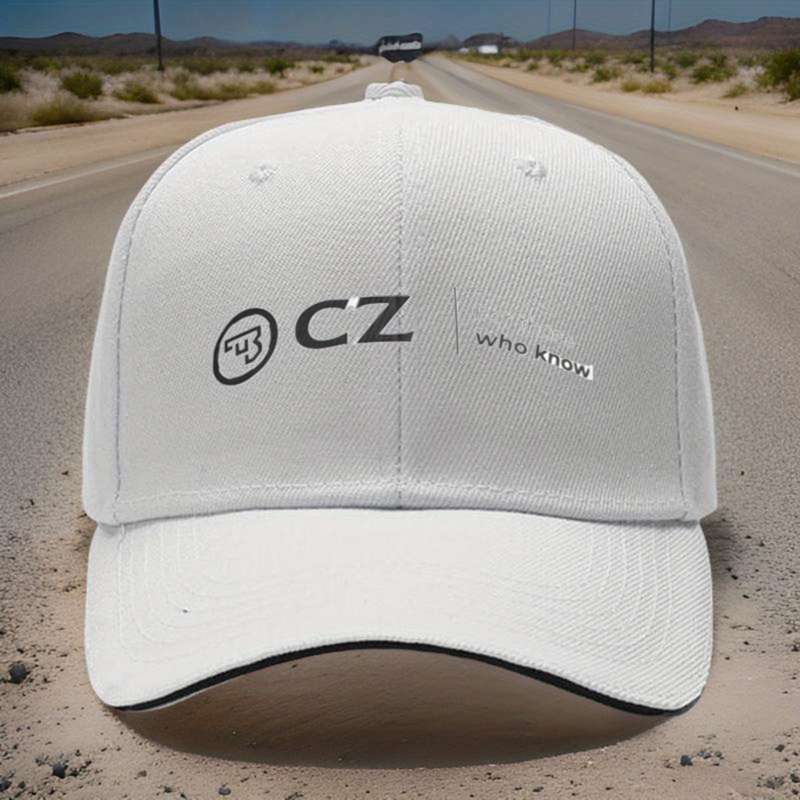 1pc Adjustable Sports Cap Black with "CZ" Logo Stylish and Comfortable Headwear for Running