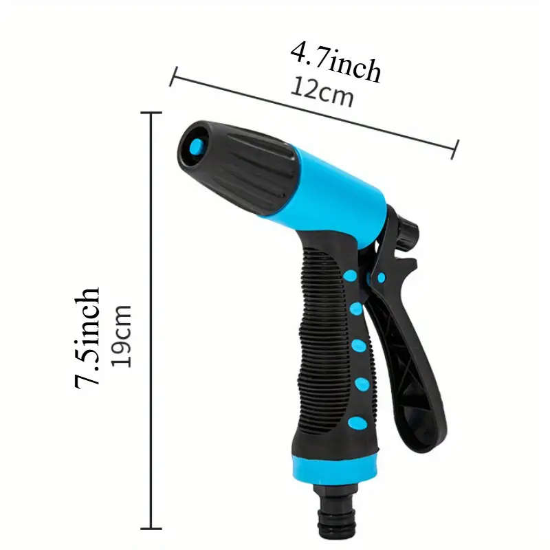 1pc High-Pressure Garden Sprinkler Gun with Quick-Connect Adapter Ergonomic Labor-Saving Design Dura
