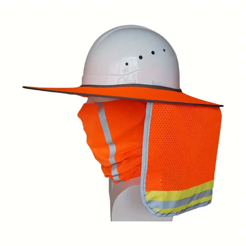 Reflective Safety Helmet Sunshade And Neck Gaiter Set