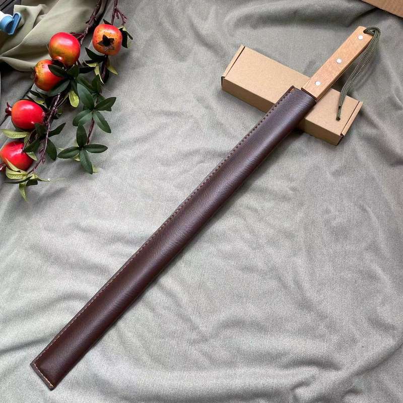 1pc Carbon Steel Quenched with Solid Wood Handle and Leather Cover Ideal for Survey