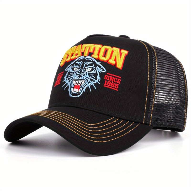 1pc Men's Spring Autumn Sun Protection Baseball Cap Outdoor Truck Driver Hat 100% Pol