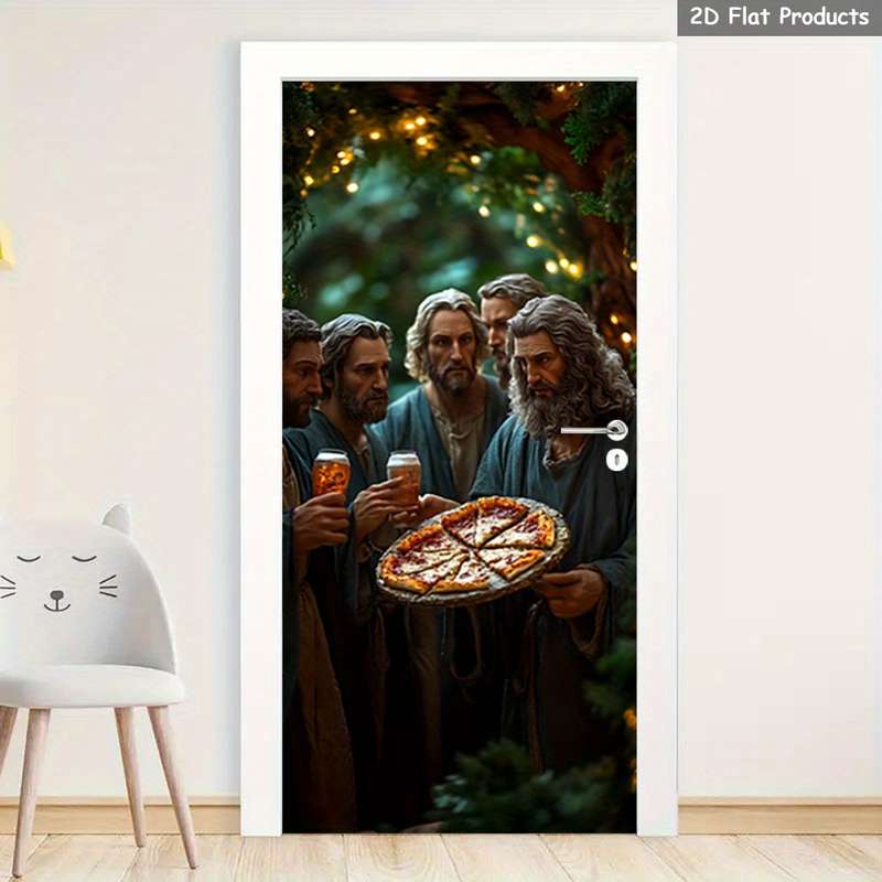 1pc 95.0x209.8cm Jesus Christian Themed Stickers