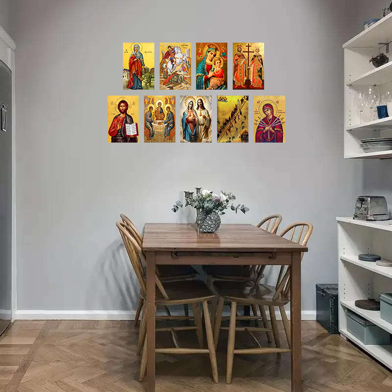 1pc 20.32x30.48cmx9pcs  A1 Jesus Christian Themed Stickers