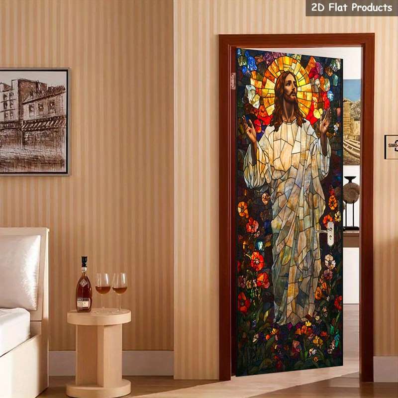 1pc 95.0x209.8cm Jesus Christian Themed Stickers
