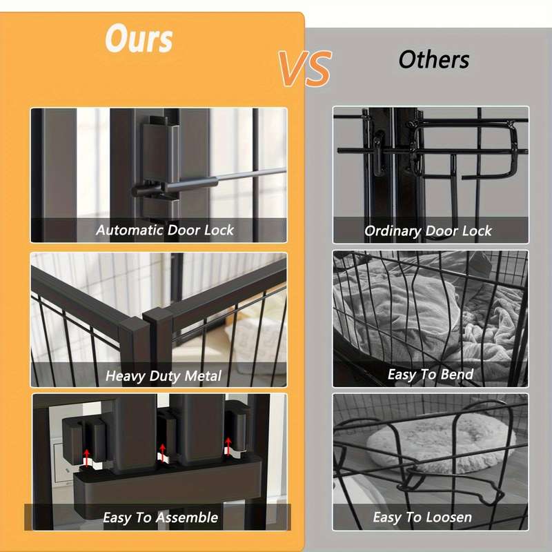 1pc 120CM*60CM*70CM Black Pet Cage