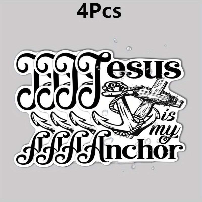 4Pcs Jesus Christian Themed Stickers