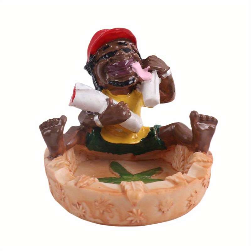 1pc Resin Ashtray Jamaican Resin Gift Box Ashtray