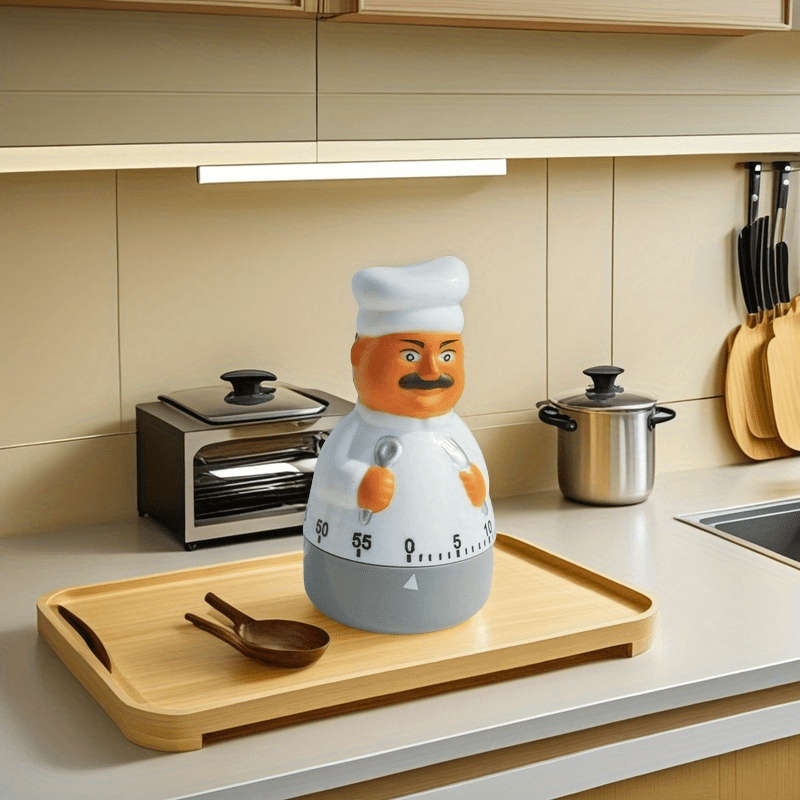 1pc Colorful Kitchen Timer Chef Timer Kitchen Timer Plastic Countdown Knife and Fork Chef Timer