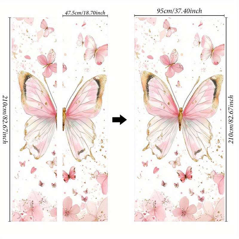 1Pc 95.0x209.8cm Door Window Sticker