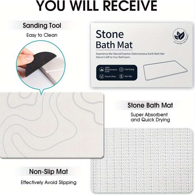 1Pc White Floor Mat