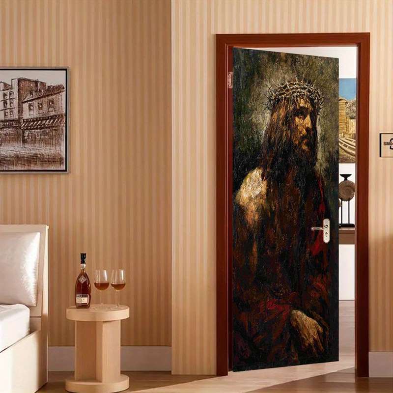 1pc 95.0x214.88cm Jesus Christian Themed Stickers