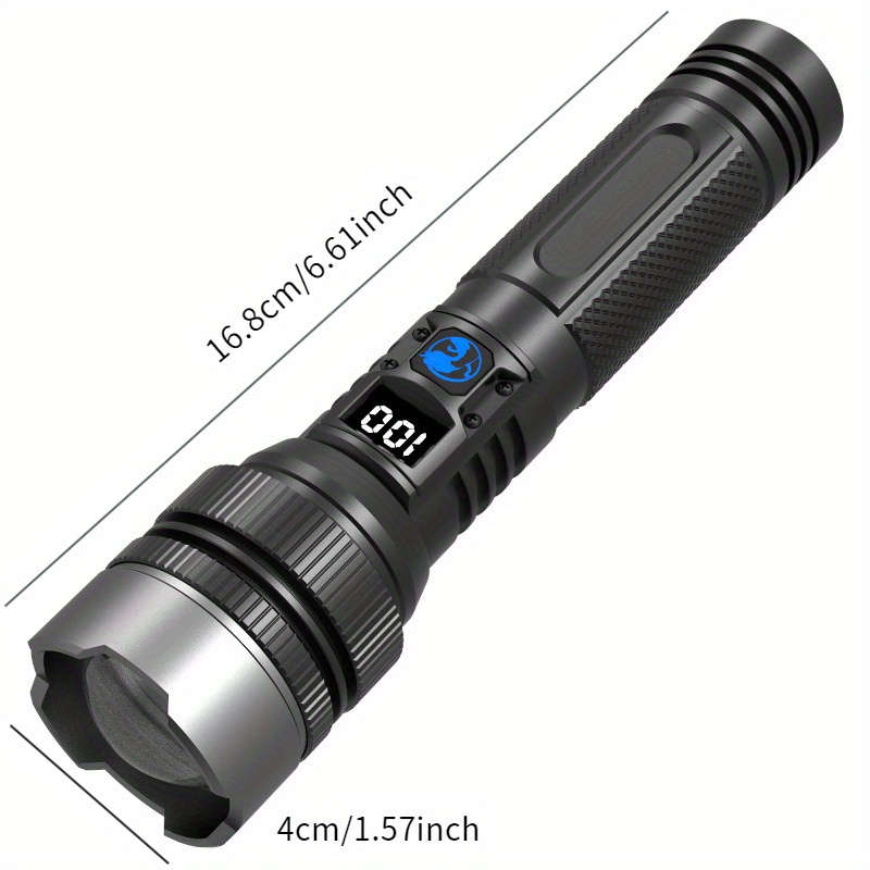 1PC Black Flashlight