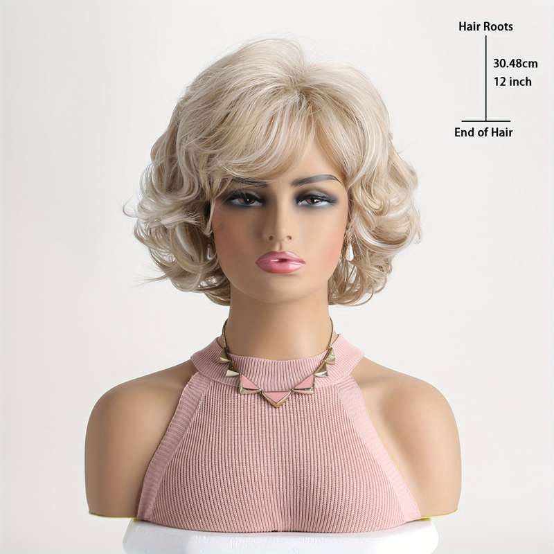 1Pc Golden 30.48cm Fashion Design Wig