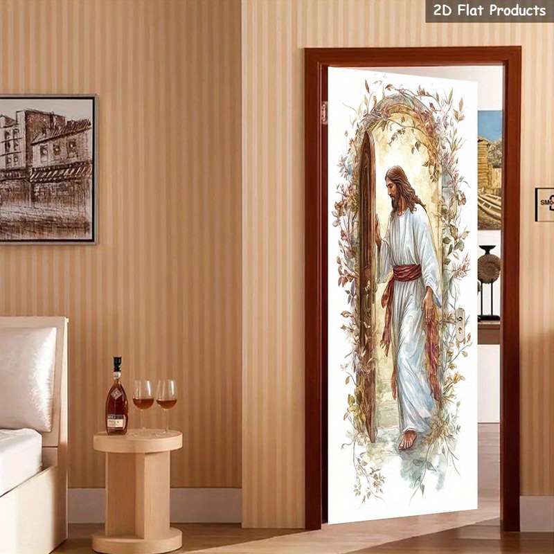 1pc 95.0x214.88cm Jesus Christian Themed Stickers