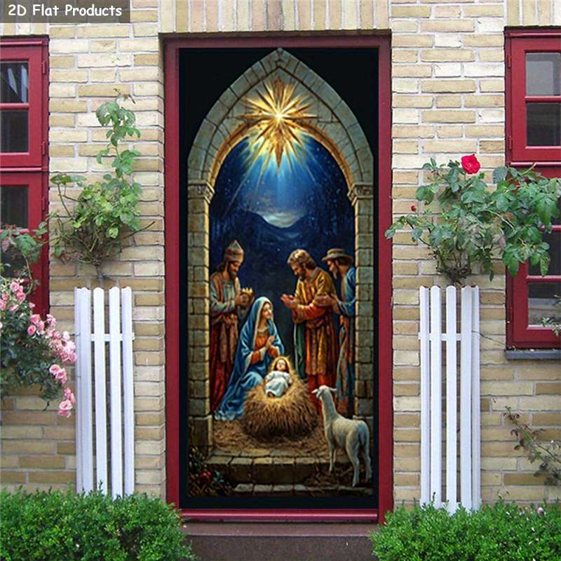 1pc 95.0x209.8cm Jesus Christian Themed Stickers