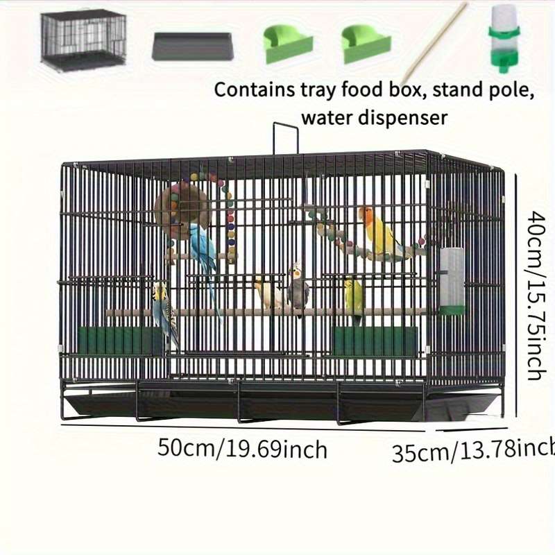 1pc Single-layer standard cage (transparent and high-heightened horizontal wire) Pet Cage