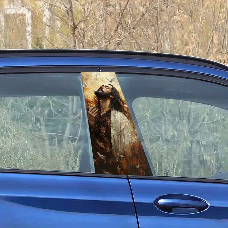 2pcs Jesus Christian Themed Stickers