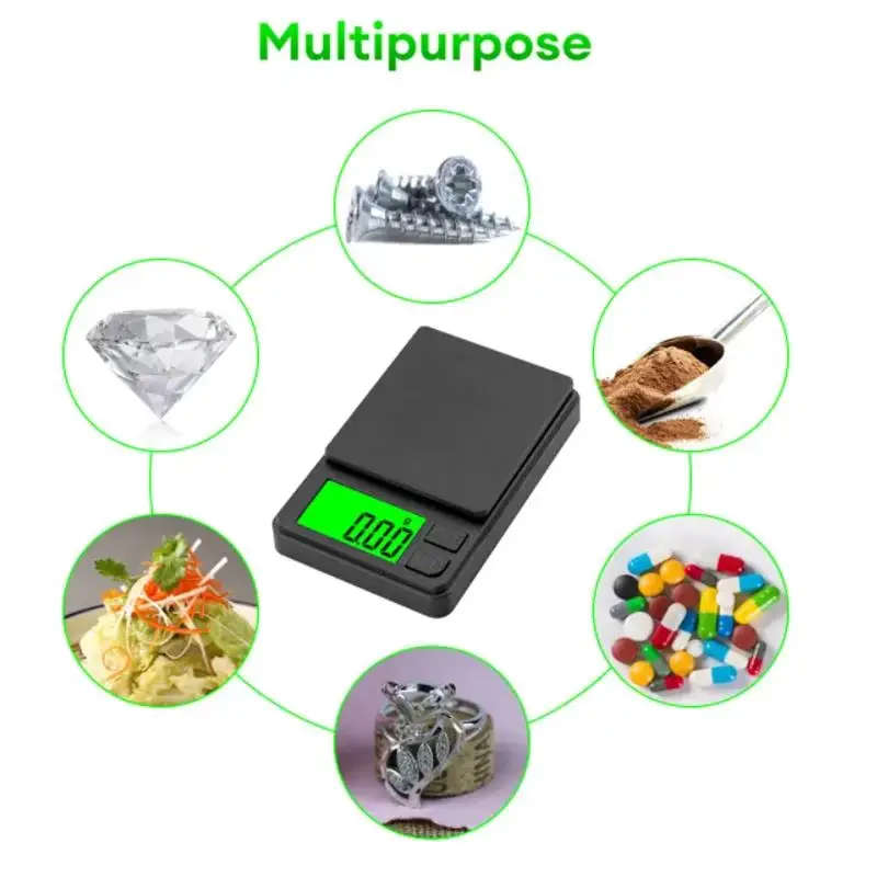 1pc Compact 1000g x 0.01g Precision Digital Pocket Scale with Backlit LCD Versatile for Food Jewelry