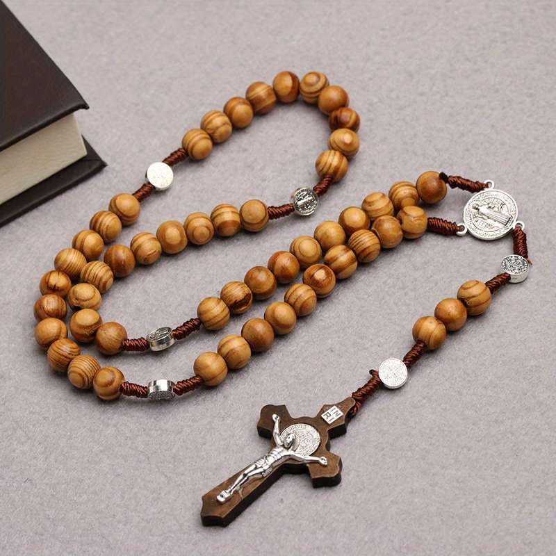 1 Piece Brown Jesus Theme Pendant