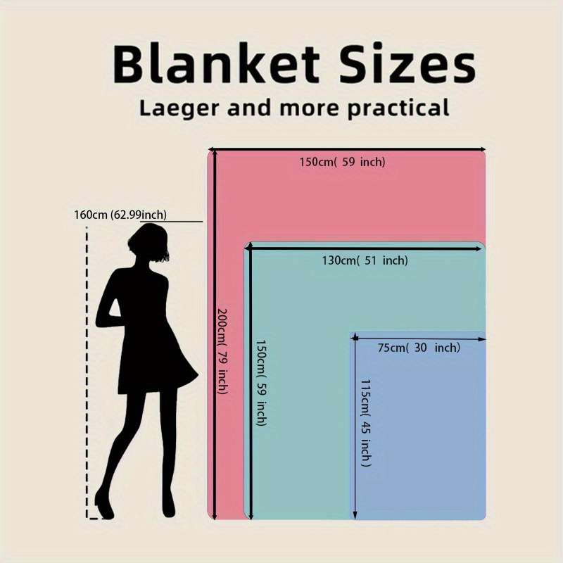 1ps Blanket Size 130X150Cm 51X59Inch