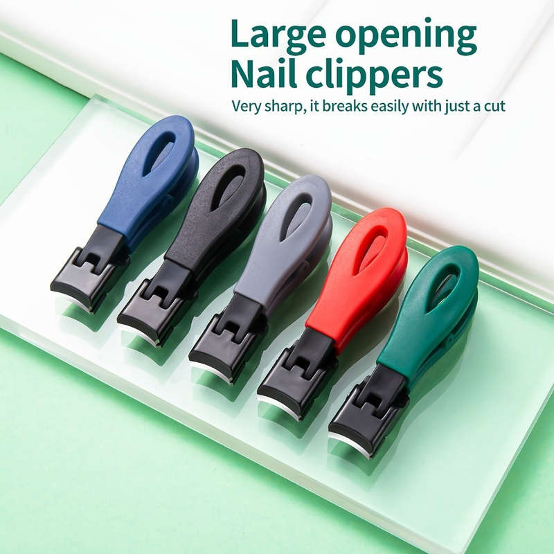 1pc Stainless Steel Nail Clipper for Thick  Hard Nails Large Opening Splash-Proof Design S