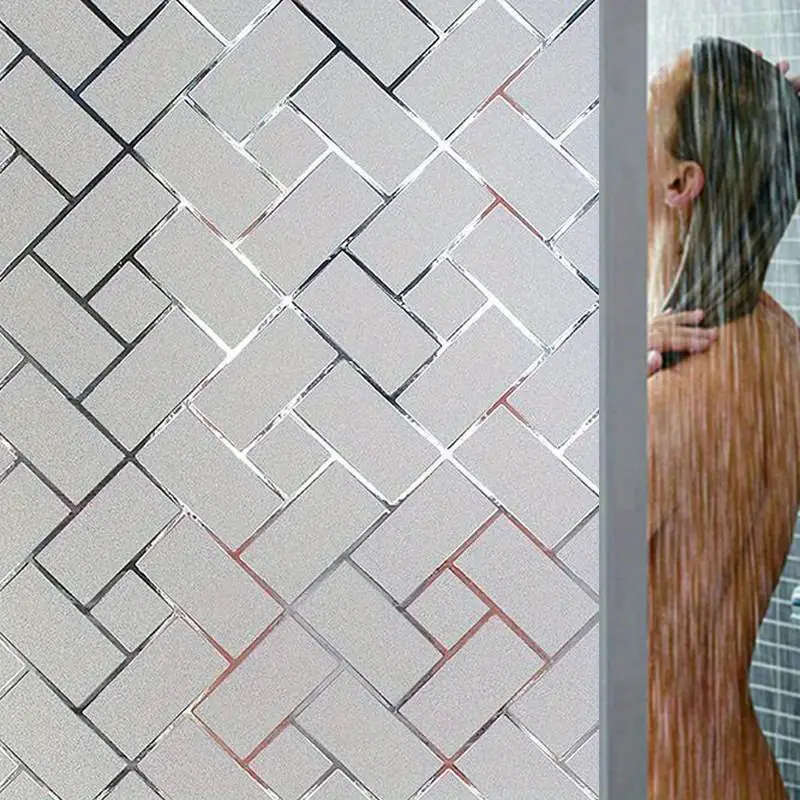 Semi-Matte Grid Window Privacy Film