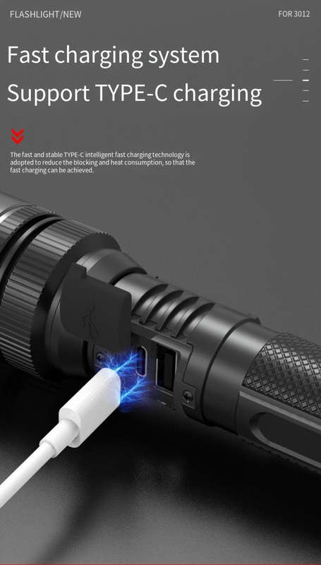 1PC Black Flashlight