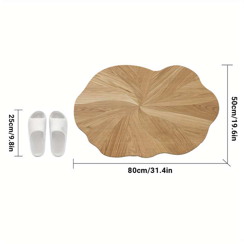 1Pc Khaki 50x80cm 19.69x31.5inch Floor Mat