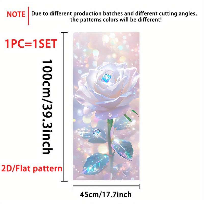 1Pc 17.7x39.3in 45x100cm Door Window Sticker