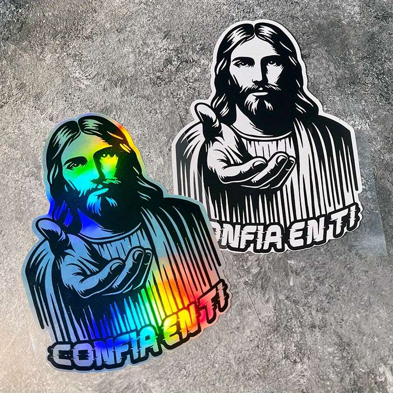 2PCS  Jesus Christian Themed Stickers