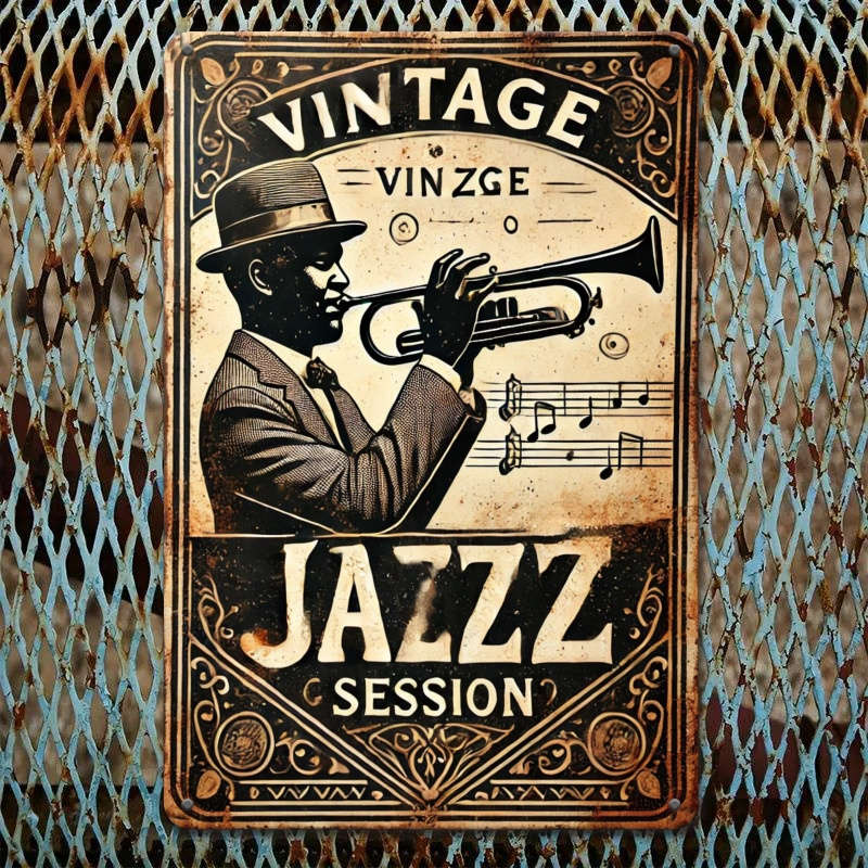 1pc A Vintage Jazz Art Metal Sign Measuring 20.32X30.48 cm a Classic Music-Themed Decoration Perf
