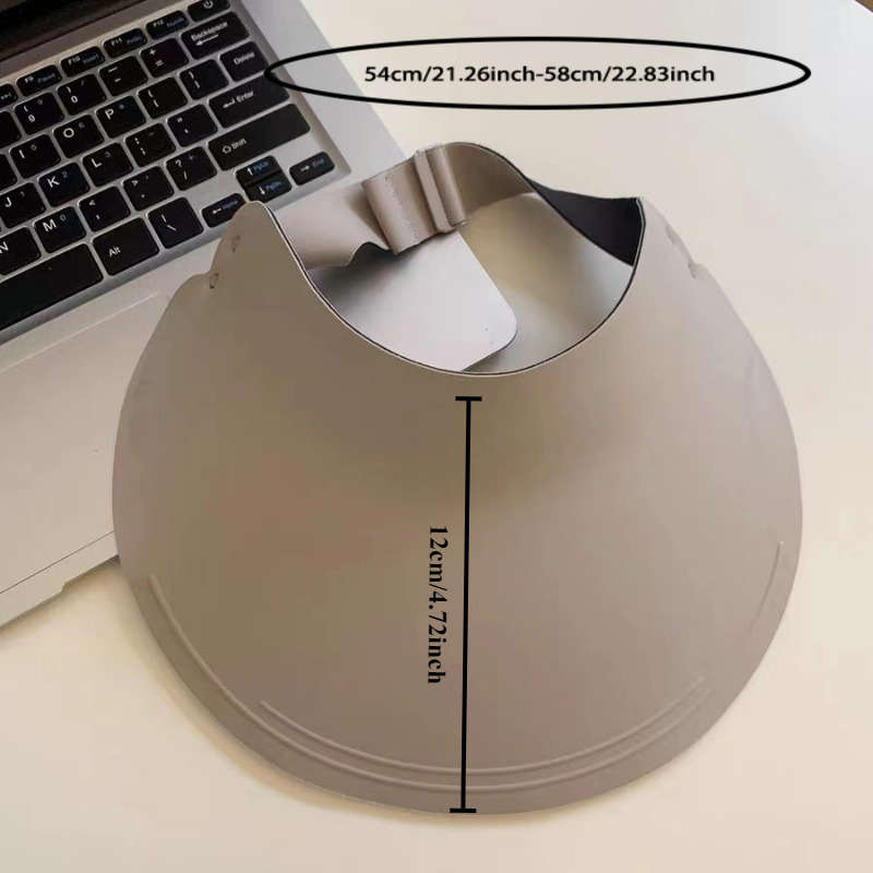 1pc Light Gray Breathable Sun Protection Visor Hat for Women Seamless Foldable Design Lightweigh