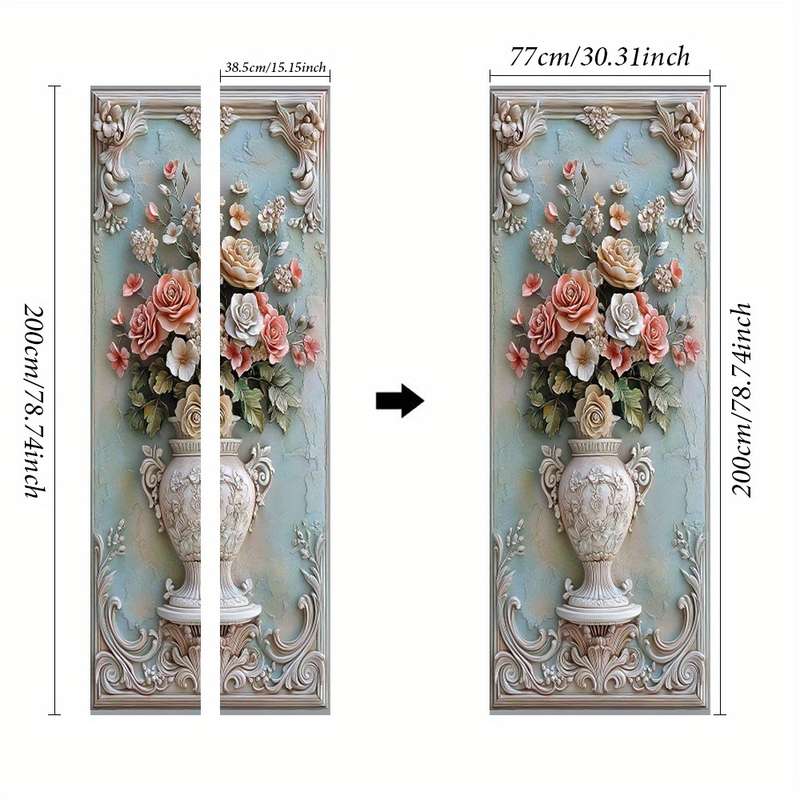1Pc 76.96x199.9cm Door Window Sticker