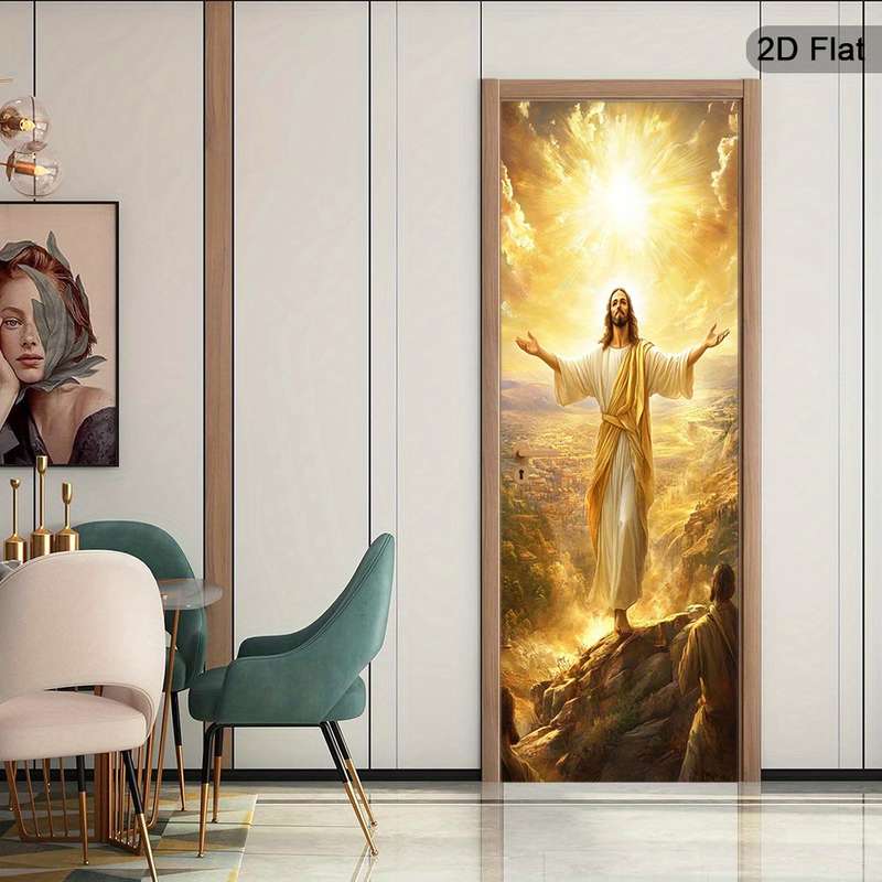 1pc 30.3x78.7 inches   77x200 cm   Jesus Christian Themed Stickers