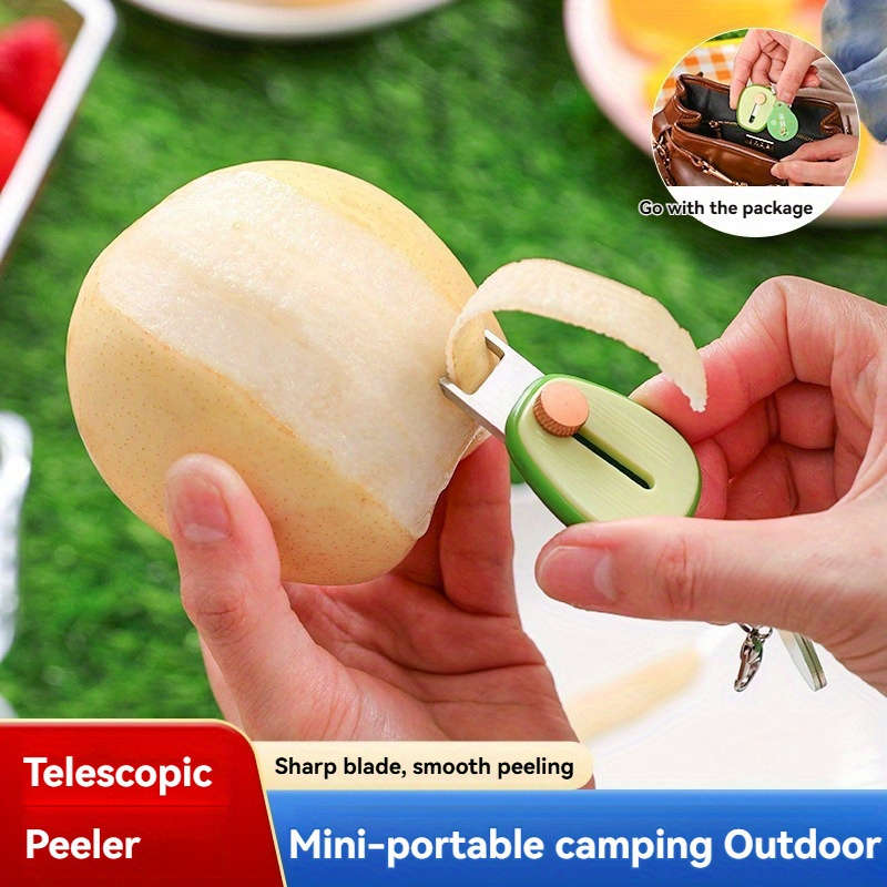 1pc Compact Stainless Steel Peeling Knife with Copper Blade Lightweight Portable Kitchen Ess