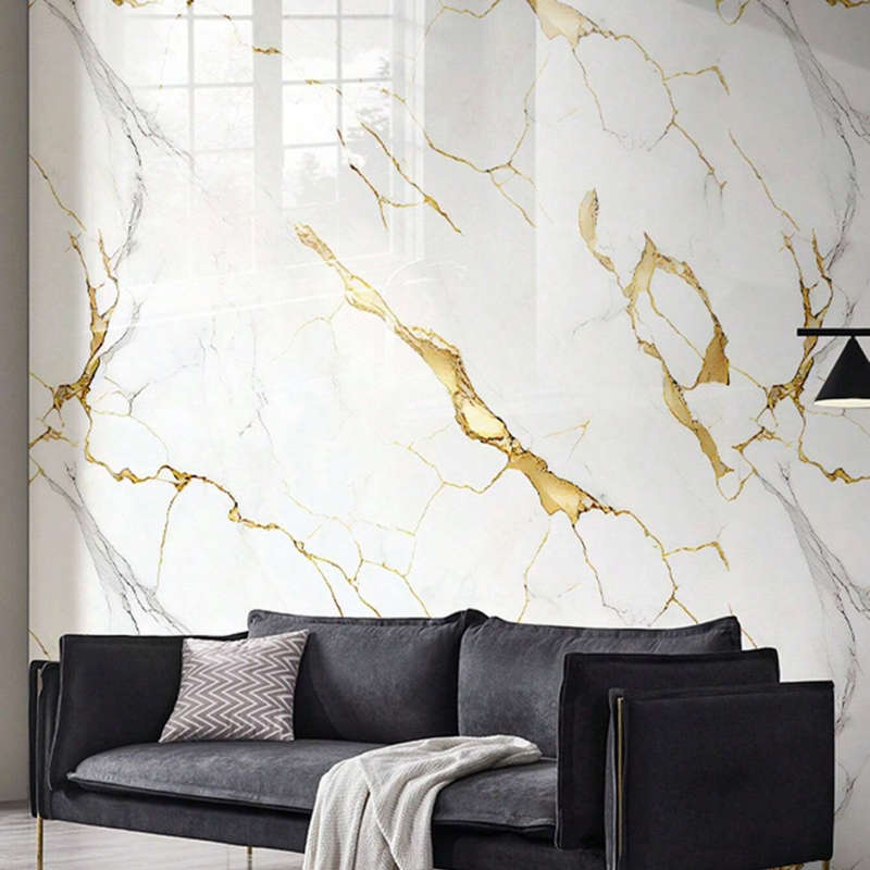 1PC Wall StickersWhite Golden Pattern40cmX100cm