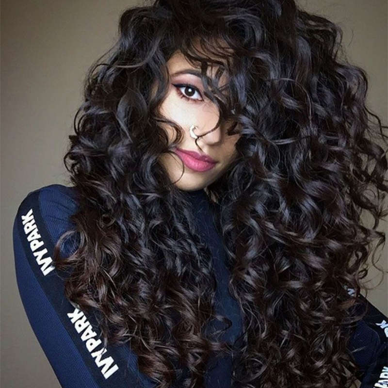 1Pc Black 60.96cm Fashion Design Wig