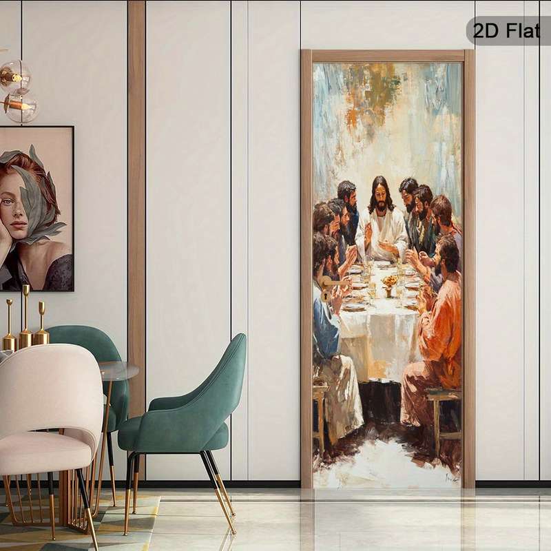 1pc 30.3x78.7 inches   77x200 cm   Jesus Christian Themed Stickers