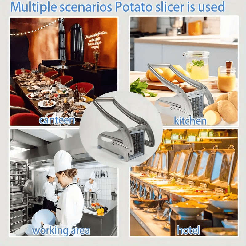 1pc Stainless Steel Fruit Knife Vegetable Knife French Fry Knife Potato Slicer Vegetable Choppe