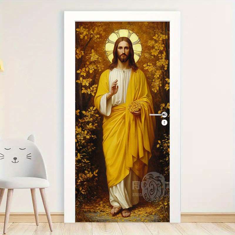 1pc 95.0x214.88cm Jesus Christian Themed Stickers