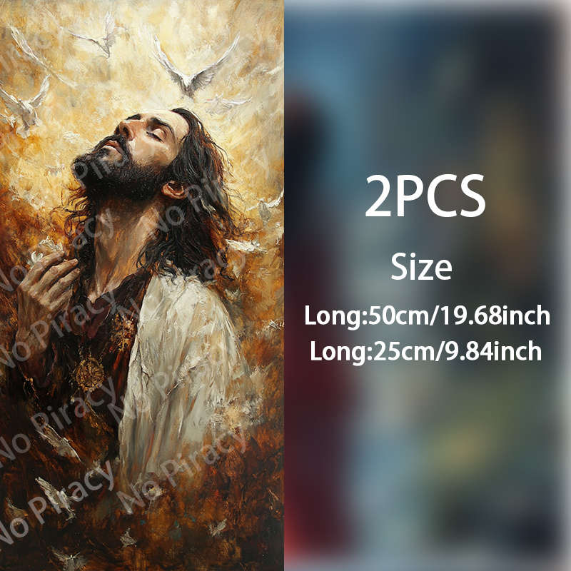 2pcs Jesus Christian Themed Stickers