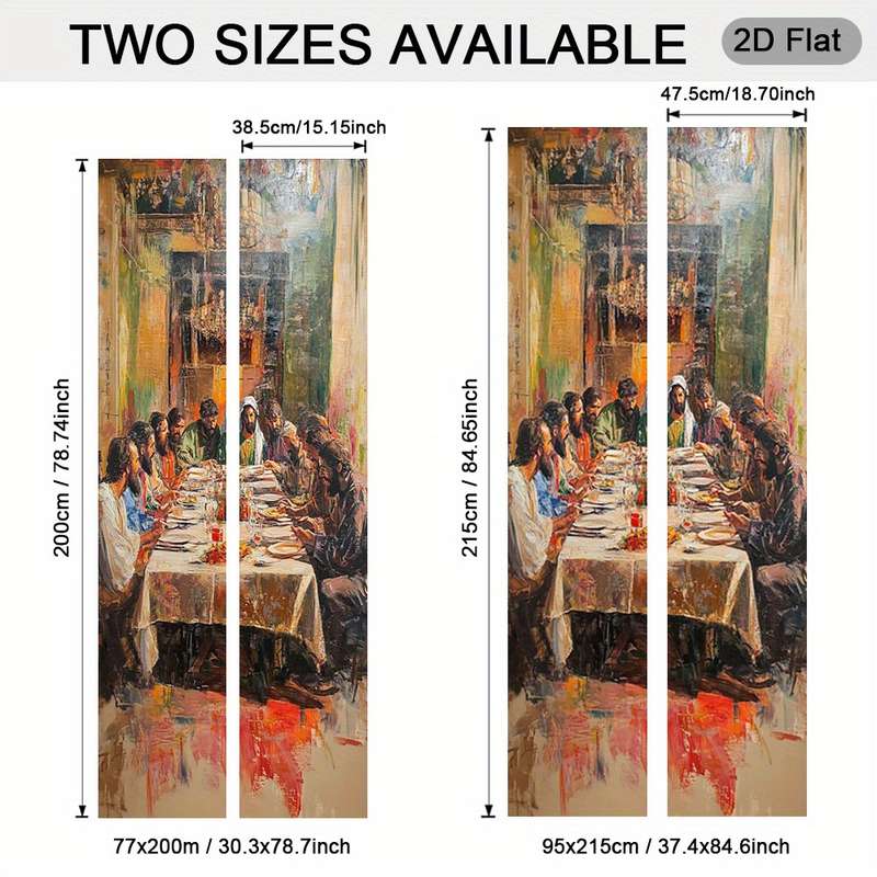 1pc 30.3x78.7 inches   77x200 cm   Jesus Christian Themed Stickers