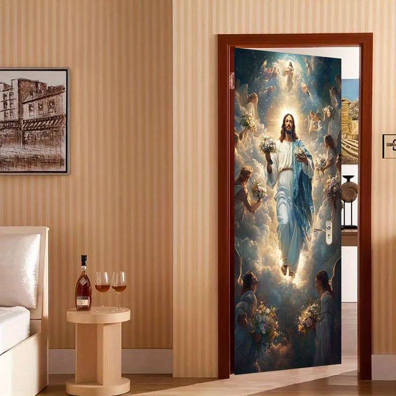 1pc 95.0x214.88cm Jesus Christian Themed Stickers